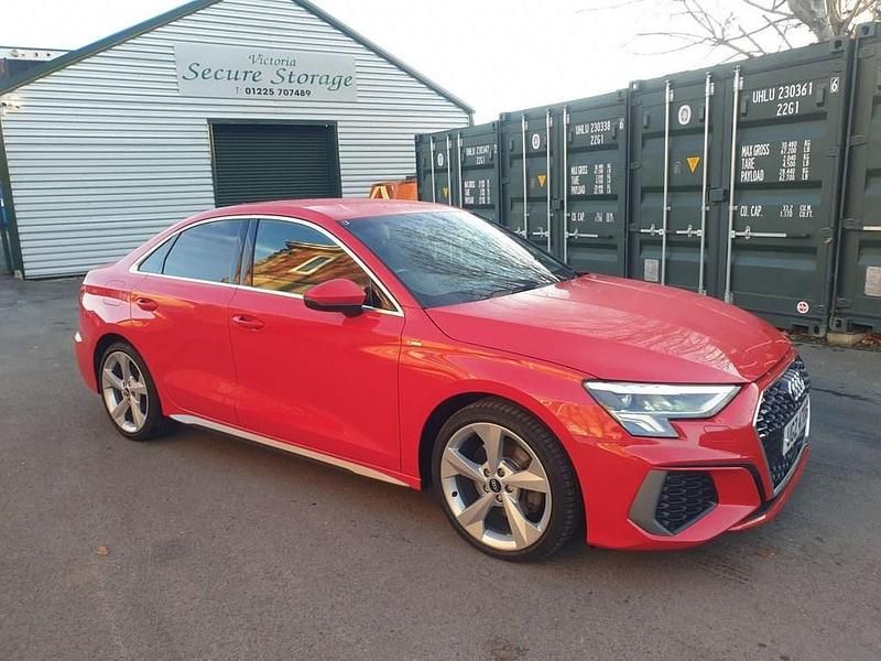 Red Used 2021 Audi A3 S-Line Sedan | £17,495 (Good price) - Image 1/4