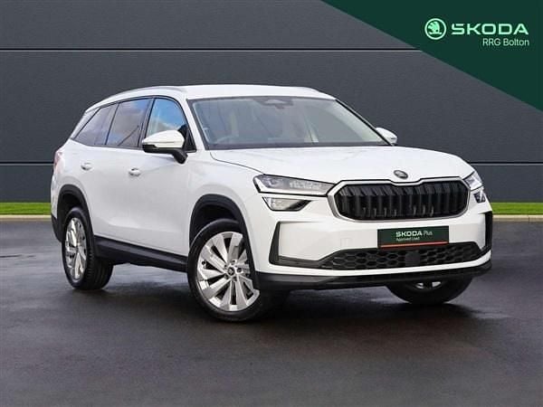 Moon white metallic Used 2025 Skoda Kodiaq SE L SUV | £33,695 (Good price) - Image 1/4