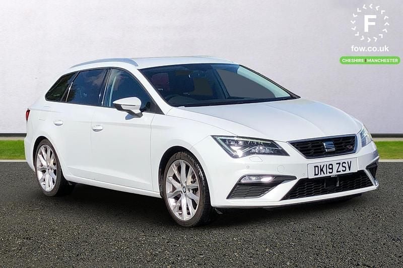 White Used 2019 Seat Leon FR Sport Estate | £11,299 (Fair price) - Image 1/3