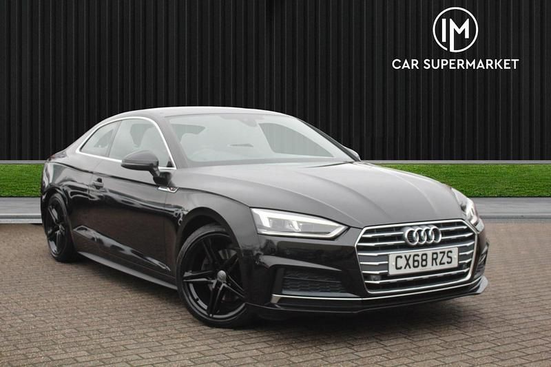 Black Used 2018 Audi A5 S-Line Coupe | £11,385 (Fair price) - Image 1/4