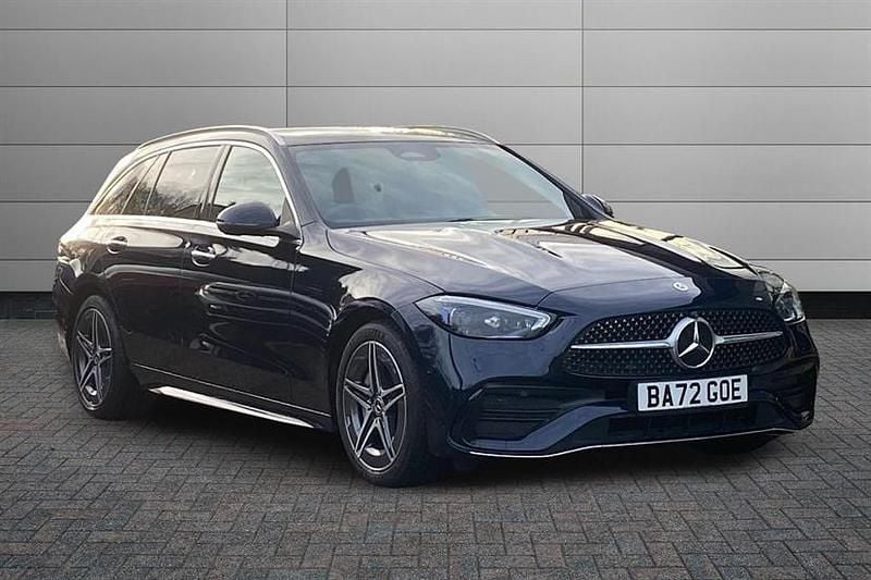 Cavansite blue Used 2023 Mercedes C300e AMG Line Premium Plus Estate | £29,495 (Good price) - Image 1/4