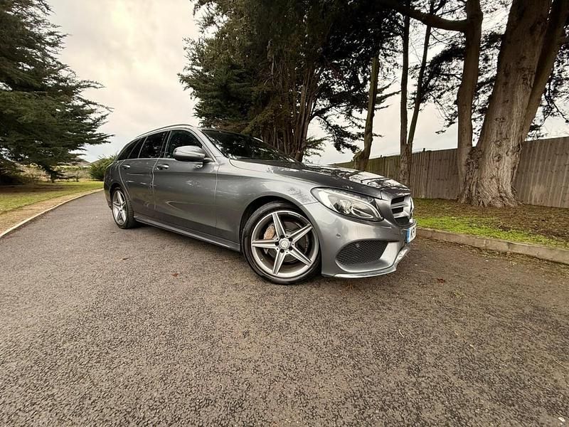 Used Mercedes C220 AMG line 170 HP (125 kW) 2017 Grey Estate