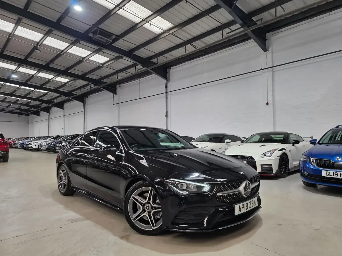 Used Mercedes CLA200 AMG line 163 HP (119 kW) 2019 Black Coupe