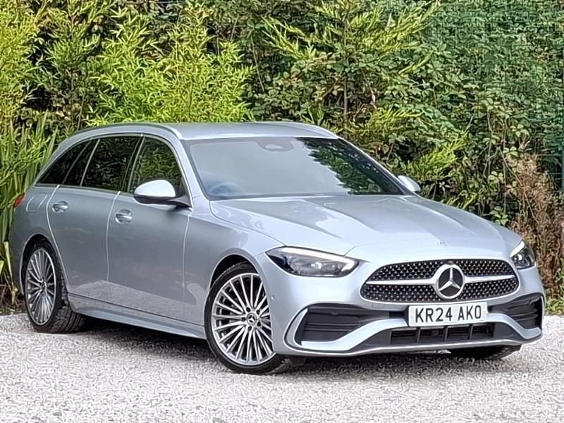 Silver Used 2024 Mercedes C300 AMG Line Premium Estate | £34,998 (Fair price) - Image 1/4