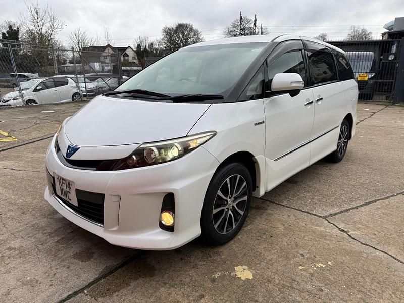 Used Toyota Estima Hybrid 2014 Pearl white MPV