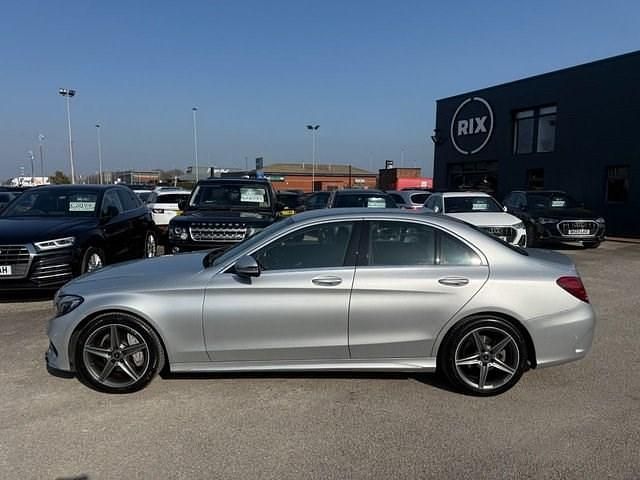 Used Mercedes C220 AMG line 170 HP (125 kW) 2017 Silver Sedan