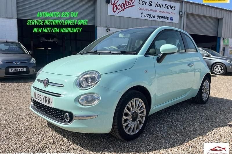 Used Fiat 500 Lounge 69 HP (50 kW) 2016 Green Hatchback