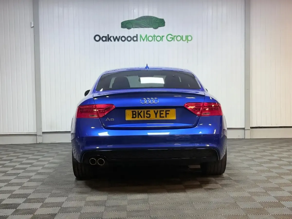 Used Audi A5 Black Edition 177 HP (130 kW) 2015 Blue Coupe