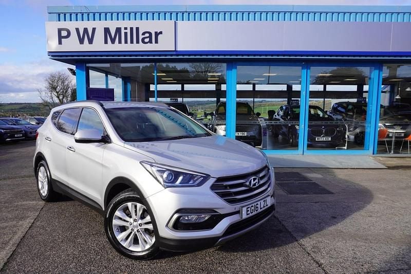 Silver Used 2016 Hyundai Santa Fe Premium SUV | £9,990 (Fair price) - Image 1/4