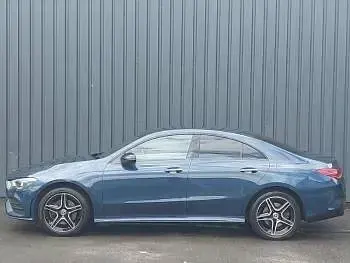 Used Mercedes CLA250e AMG Line Premium 218 HP (160 kW) 2023 Blue Coupe