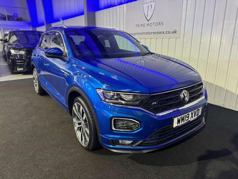 Begagnad VW T-Roc R-line 150 HK (110 kW) 2019 Blå SUV