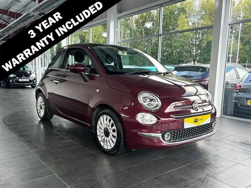 Red Used 2019 Fiat 500 Lounge Hatchback | £8,495 (Fair price) - Image 1/2
