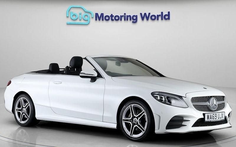 Used Mercedes C220 AMG line 194 HP (142 kW) 2019 White Cabriolet