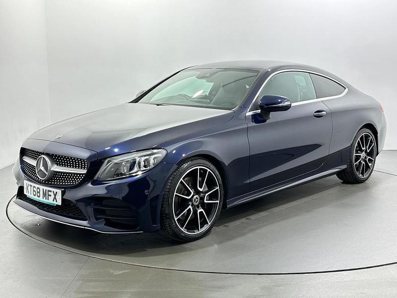 Used Mercedes C300 AMG Line Premium 245 HP (180 kW) 2019 Blue Coupe