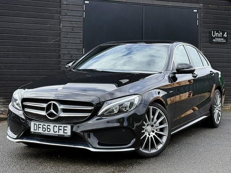 Black Used 2016 Mercedes C200 AMG line Sedan | £12,990 (Fair price) - Image 1/4