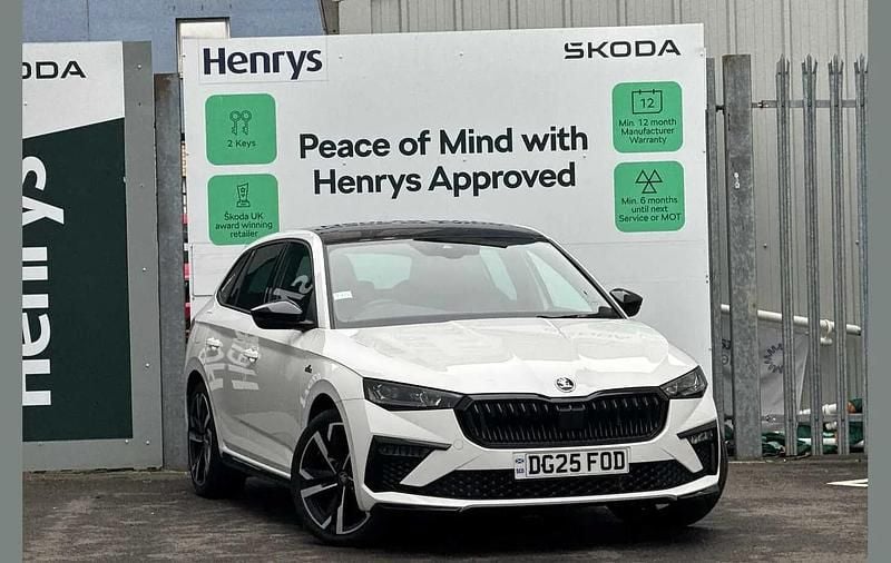 Candy white Used 2025 Skoda Scala Monte Carlo Hatchback | £19,995 (Fair price) - Image 1/4