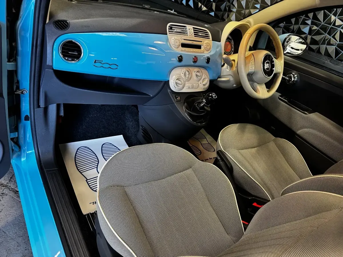 Used Fiat 500 Lounge 69 HP (50 kW) 2014 Blue Hatchback