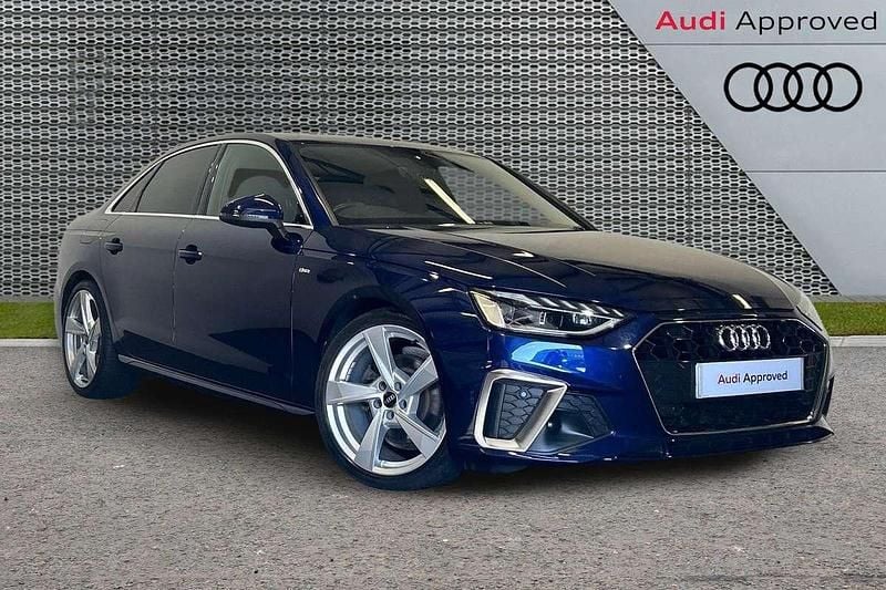 Blue Used 2022 Audi A4 S-Line Sedan | £23,495 (Fair price) - Image 1/3
