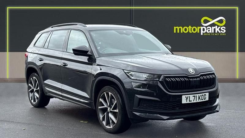 Black magic metallic Used 2021 Skoda Kodiaq SportLine SUV | £23,500 (Fair price) - Image 1/4