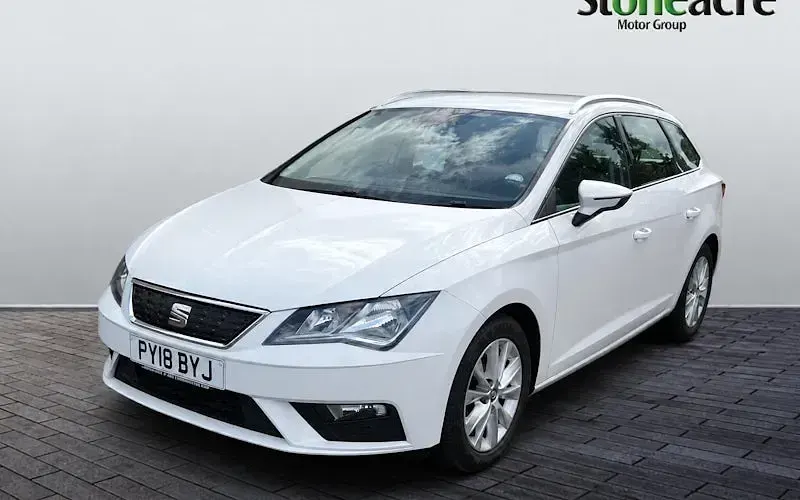Used Seat Leon Ecomotive 116 HP (85 kW) 2018 White Estate