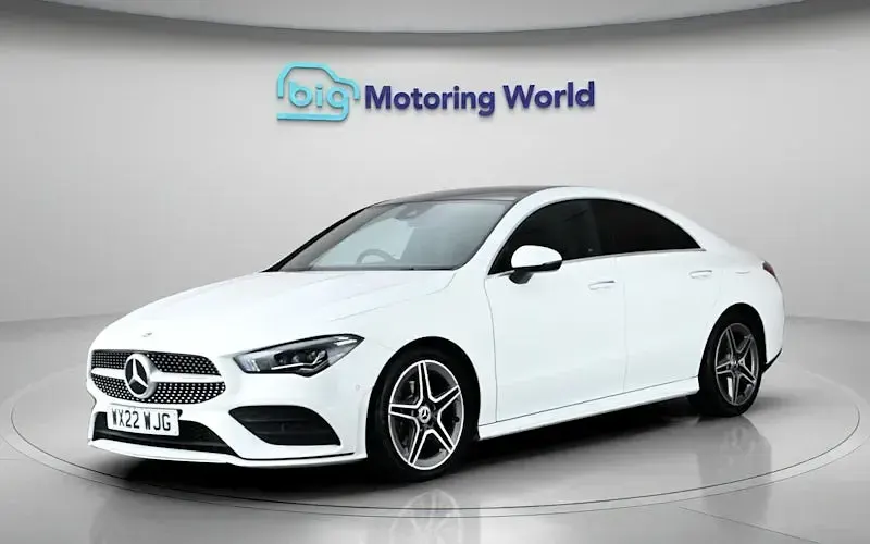 Used Mercedes CLA180 AMG line 136 HP (100 kW) 2022 White Coupe