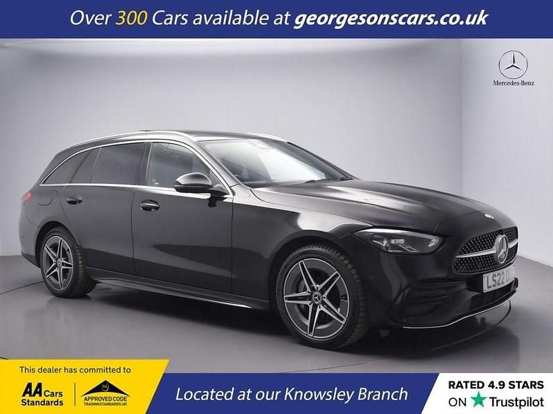 Black Used 2022 Mercedes C300e AMG line Estate | £24,500 (A bit pricey) - Image 1/4