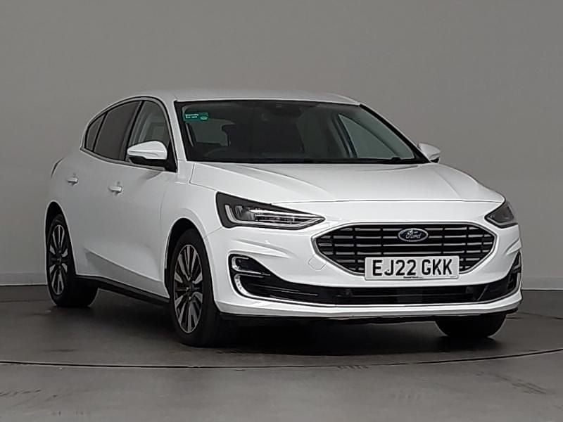 White Used 2022 Ford Focus Titanium Hatchback | £18,998 (Expensive) - Image 1/4