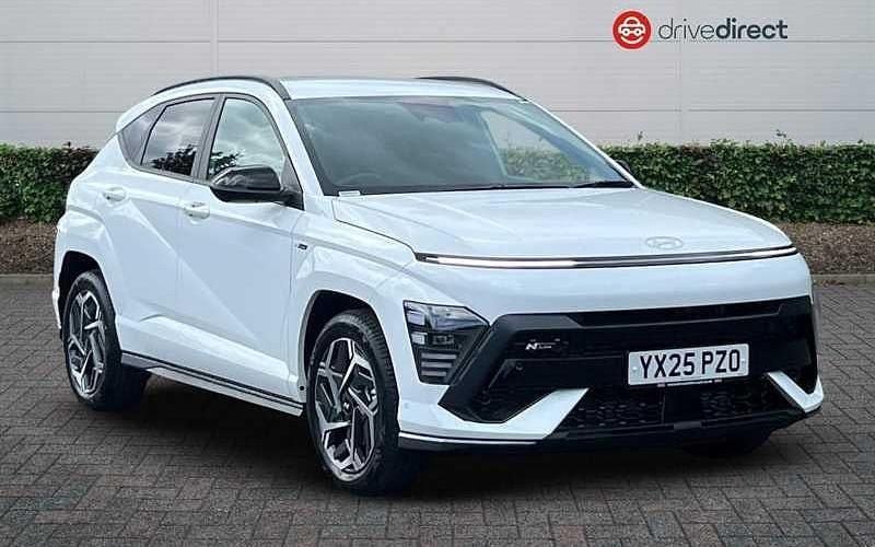 Special solid atlas white New 2025 Hyundai Kona N Line SUV | £28,200 (Fair price) - Image 1/4