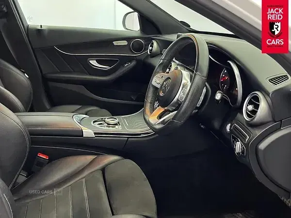 Used Mercedes C300 AMG line 2019 White Sedan