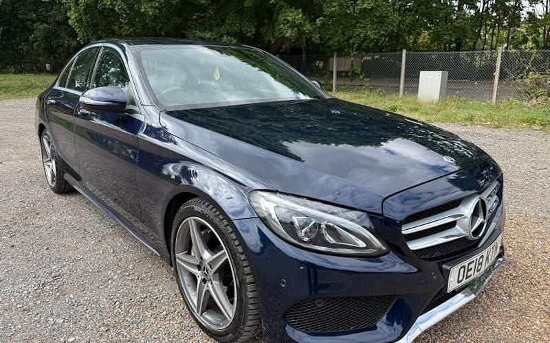 Blue Used 2018 Mercedes C220 AMG line Sedan | £12,995 (Good price) - Image 1/4