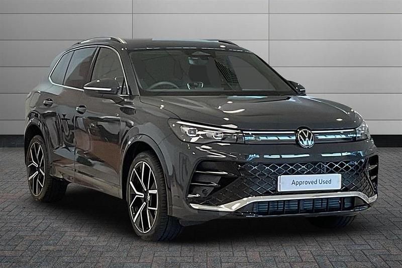 Urano grey Used 2025 VW Tiguan R-line SUV | £36,695 (Expensive) - Image 1/3