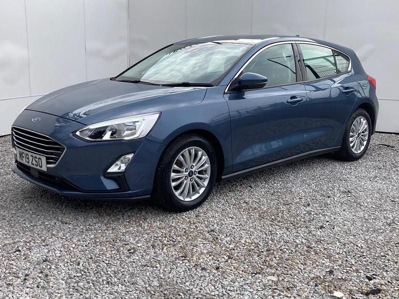 Blue Used 2019 Ford Focus Titanium Hatchback | £6,995 (Fair price) - Image 1/4