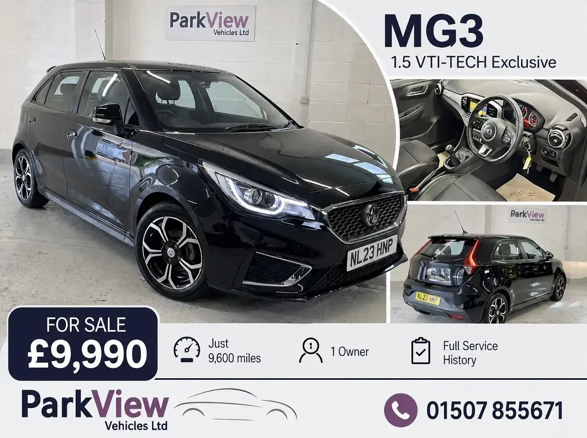 Used MG MG3 Exclusive 106 HP (77 kW) 2023 Black Hatchback