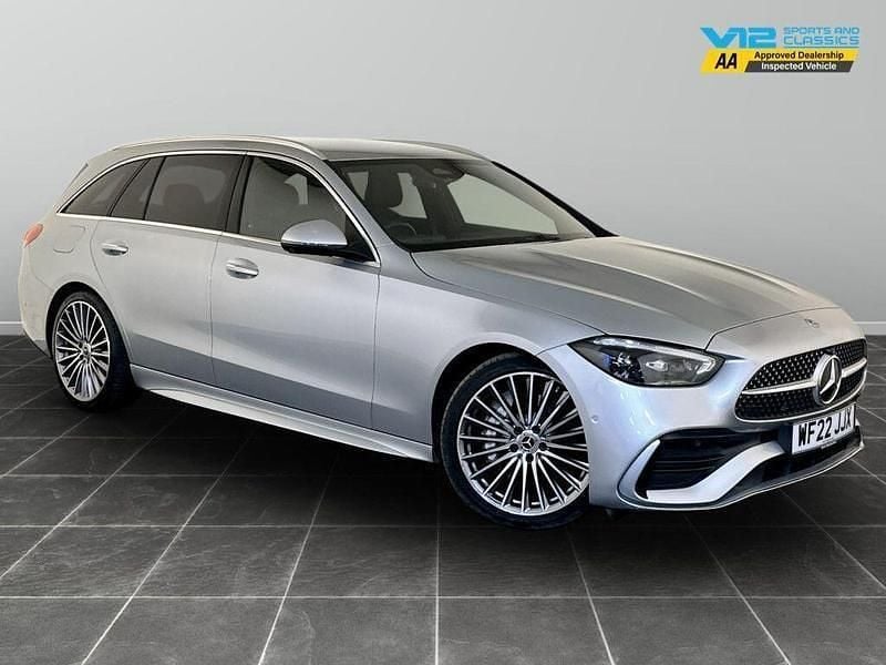 Silver Used 2022 Mercedes C200 AMG line Estate | £26,495 (Fair price) - Image 1/2
