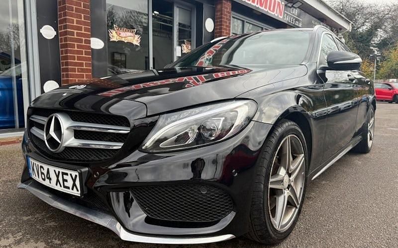 Used Mercedes C250 AMG line 204 HP (150 kW) 2014 Black Estate