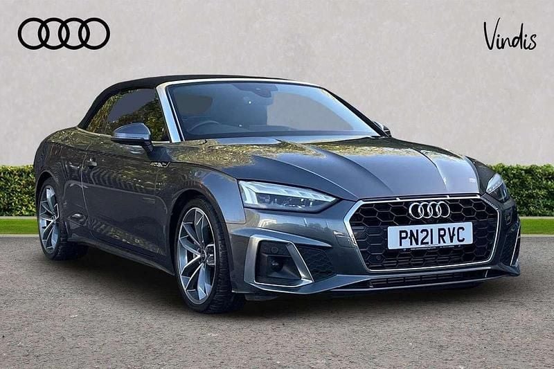 Grey Used 2021 Audi A5 Cabriolet S-Line Cabriolet | £27,284 (Fair price) - Image 1/4