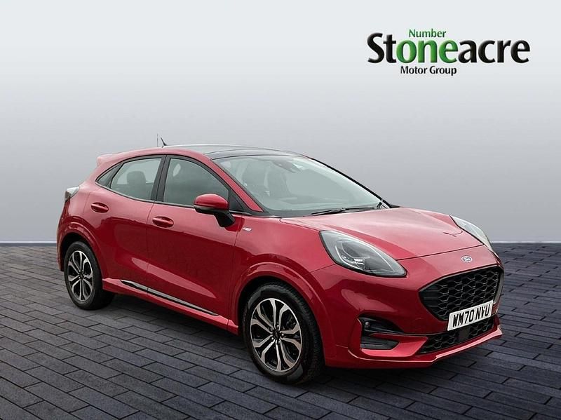 Red Used 2020 Ford Puma Gen-E ST-Line Hatchback | £13,995 (Expensive) - Image 1/4
