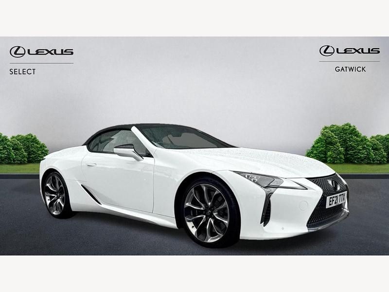 White Used 2021 Lexus LC 500 Sport Line Cabriolet | £82,995 - Image 1/3