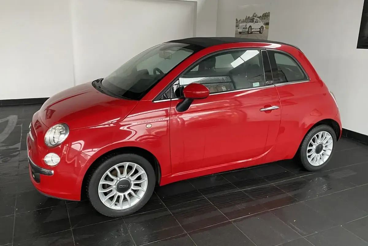 Used Fiat 500 Lounge 85 HP (62 kW) 2013 Red Cabriolet