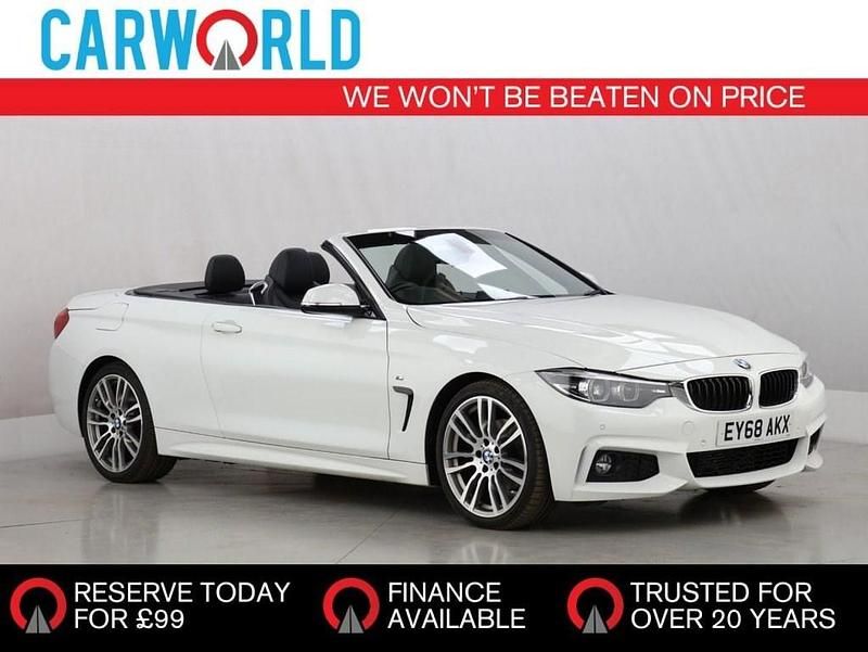 White Used 2018 BMW 420 M Sport Cabriolet | £16,405 (Fair price) - Image 1/3
