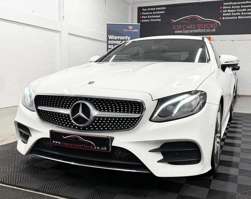 Used Mercedes E220 AMG line 2018 White Coupe