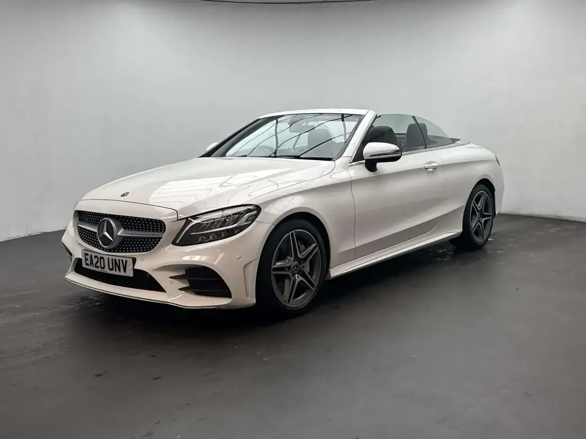 Used Mercedes C300 AMG line 245 HP (180 kW) 2020 White Cabriolet