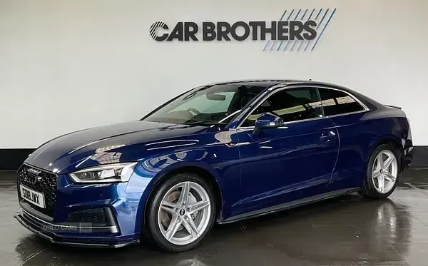 Used Audi A5 S-Line 190 HP (139 kW) 2018 Blue Coupe