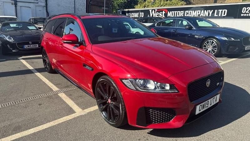Red Used 2019 Jaguar XF Sportbrake S Estate | £26,995 (Expensive) - Image 1/4