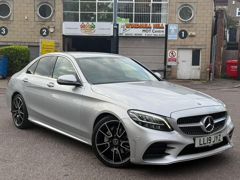 Silver Used 2019 Mercedes C200 AMG line Sedan | £12,195 (Good price) - Image 1/4