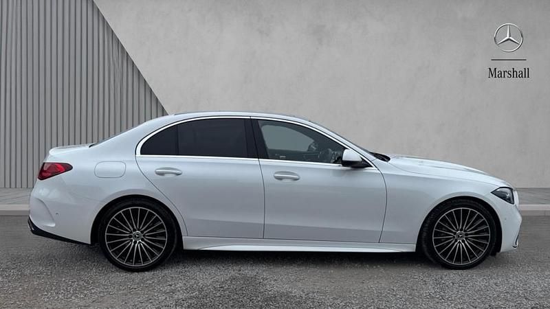 Used Mercedes C220 AMG Line Premium Plus 200 HP (147 kW) 2025 Manufaktur opalite white bright