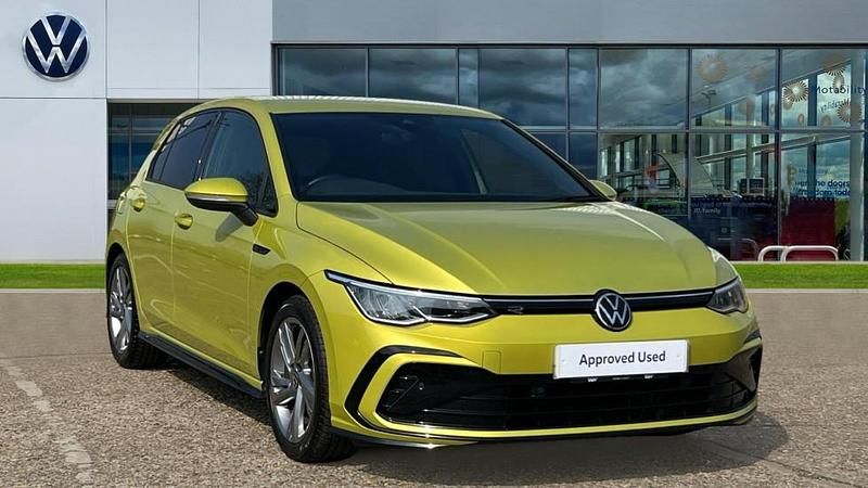 Yellow Used 2021 VW Golf VIII R-line | £18,317 (Good price) - Image 1/4