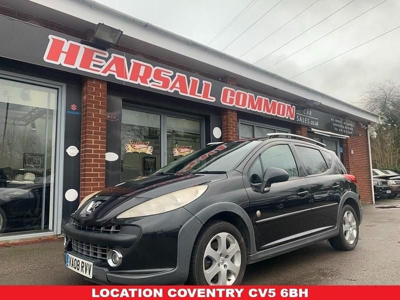 Black Used 2008 Peugeot 207 Outdoor Outdoor Estate | £1,500 - Image 1/4