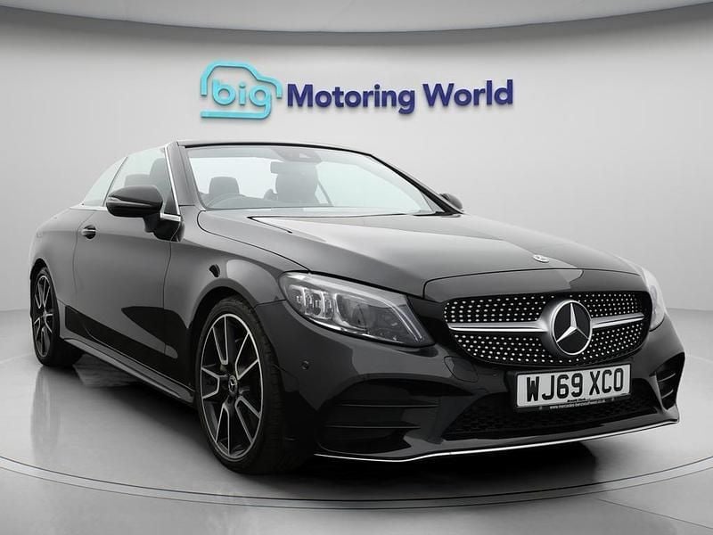 Black Used 2019 Mercedes C200 AMG Line Premium Cabriolet | £21,800 (Fair price) - Image 1/4