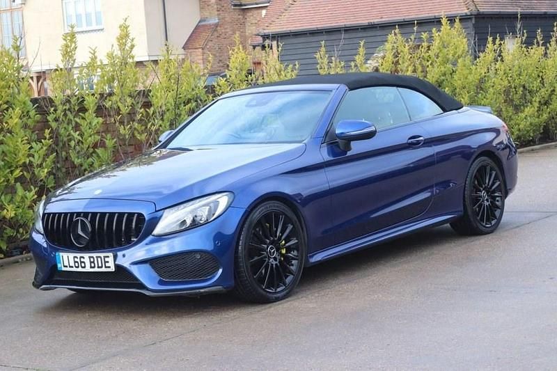 Used Mercedes C220 AMG line 2016 Blue Cabriolet